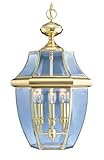 Livex Lighting 2355-02 Monterey 3-Light Outdoor Chain Hang, Polished Brass by Livex Lighting