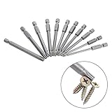 11ピース/セット1/4 "75ミリメートルT6-T40トルクスドライバービットs2素材磁気電気ドリルドライバーヘッド電源ドライバツール