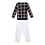 Domybest 子供服 2点 ベビー服 子供 Tシャツ キッズ スーツ パジャマ コットンシャツ ズボン 長袖 男の子 女の子 2-7歳 格子模様 カジュアル かわいい 幼稚園 普段着 部屋着