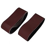 uxcell 研磨ベルト サンドペーパー アブレシブ ダークブラウン 180グリット 10個