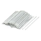 uxcell ローレットシャフト ラウンドリンクロッド 2mmx70mm ストレートロッド RCモデルトイ エレクトリック 100個入り