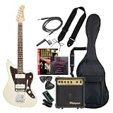 Photogenic エレキギター 初心者入門 エントリーセット JMタイプ オリンピックホワイト JM-220/OW [ソフトケース/シールド/アンプ/チューナー/ストラップ/ピック/ピックケース/弦/ワインダー/教則DVD/調整用レンチ付属]