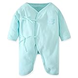 前開き パジャマ ベビー 女の子 赤ちゃん カバーオール 長袖 薄手 ロンパース かわいい 花柄 リボン付き 新生児 ルームウェア かわいい ベビー肌着 ベビー服 子供服 ベビー肌着 綿 コットン 出