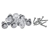 引き出しノブ，SODIAL(R) 10x クリアアクリル引き出しプルノブキャビネット　チェストビンハンドル / ブリリアントカラースパークル　ダイヤモンドのように　ダイヤモンドカット　キャビネット、引