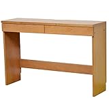 ライフスタイリングショップ 薄型木製デスク 幅110×奥行31.5cm 天然木 チェリー ライトブラウン LS-523CH