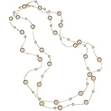 [MOUP] シンプル パールネックレスロング レディース 人気 アクセサリーおしゃれパーティ結婚式 可愛いネックレス チェーン 真珠に似せる