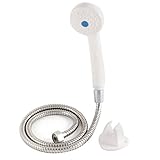 uxcell シャワーヘッド　シャワースプレー　ユニバーサル調節可能な　ホワイト　プラスチック　浴室用