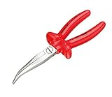 GEDORE 6721810 VDE Bent Nose Telephone Pliers with VDE Dipped Insulation Handles, 200mm Length [並行輸入