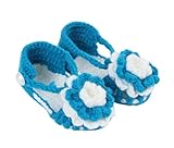 (ビグッド)Bigood ベビーサンダル キッズサンダル ニット靴 赤ちゃん用 新生児 ボタン二色花付き手作り 超可愛いルームシューズC