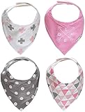 Ziggy Baby Bandana Bib Set, Pink/Grey, by Ziggy Baby