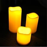 moiitee LED キャンドル ライト　電池式　飾り 雰囲気　ロマンチック　暖かい　安全無 毒　電球色　リアル　ゆらゆら (電球色)