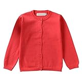 Cutelove　カーディガン　純色　ニットセーター　Tシャツ　ラウンドネック　トップス　ロングスリーブ　長袖　編み物　綿　男の子　女の子　ベビー　ボイズ　ガールズ　赤ちゃん　幼児　春　秋　冬　可愛い