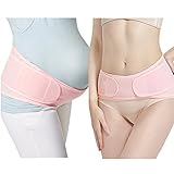 妊婦帯 OKLIFE 産前産後用 妊婦用サポーター ダブルベルト 骨盤サポート 腹帯 骨盤矯正フィットシリーズ フリーサイズ (ピンク)