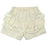 【H28年春物】(日本製) Joues douces(ジュース デュース) コーマ天竺レースショートパンツ 100cm/IV NO.DP-61812