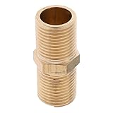Perfk パイプ継手カプラ　1/2インチDN15 　水配管/屋内ガス配管/太陽空調配管　真鍮製　自動車/工業　20mm