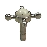 Rohl 9.01456p-stn Perrin & Rowe Crosstopハンドルのみwith Plainインジケータ& NoホットまたはColdマーキング3 / 4 " FOR u.3241 