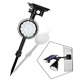 太陽光屋外 18 LED スポットライト1000LM 太陽ランプ PIR モーションセンサーガーデンヤードパスライト