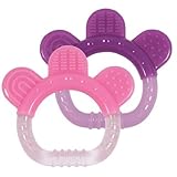 green sprouts Sili Paw Teether (2-Pack-Girls Set-3mo+) by green sprouts [並行輸入品]