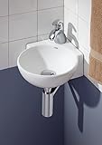 Cheviot Products Inc。1349-wh-1コーナー壁マウント/舟形シンク、ホワイト