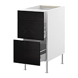 IKEA(イケア) FAKTUM ネクスス ブラウンブラック 39866760 ベースキャビネット ゴミ分別用、ネクスス ブラウンブラック