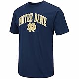 Notre Dame Fighting Irish大人用アーチロゴTシャツ – ネイビー M