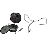 キャプテンスタッグ(CAPTAIN STAG) ダッチオーブン セット 鉄鋳物 シーズニング不要 リッドリフター・収納バッグ付属