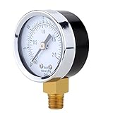 Baoblaze 2個　ポータブル　コンプレッサ　測定範囲0-30psi / 0-2bar エア　　メータ　測定　ミニ ダイヤル 　圧力計　　油圧計