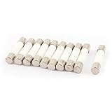 uxcell　セラミックヒューズ　シリンダーキャップ　5x25mm　250V　4A　　10本入