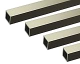安田 アルミ角パイプ 1m 2.0x25x25mm ステンカラー 4本組