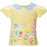 【本体綿100％】2017年 夏物 アンパンマンガール 衿プリント 半袖Ｔシャツ Anpanman Girl イエロー◇95cm