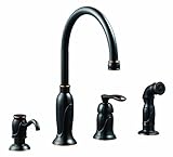 Design House 525790 Madison Kitchen Faucet with Sprayer and Soap Dispenser, Oil Rubbed Bronze [並行輸入品