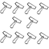 [クラフトパーツ屋] ナスカン 40mm 10個 大きい がっちり 丈夫 ショルダー (シルバー)