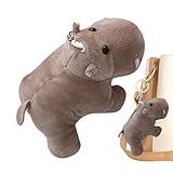 カバのぬいぐるみキーホルダー,カバのぬいぐるみキーホルダー | ビスタカバキーホルダー | かわいいカバキーホルダー、バックパックペンダント、クリスマス用ぬいぐるみキーリング