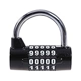 大型5 U字型ジムキャビネットロックロッカーツールボックスドアパドロックコンビネーションロック、ジムロック、5桁の組み合わせパドロック、セーフティロック、ツール ボックス収納庫、ワードローブ、ジムロッ
