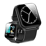 【進化版・輝度調整可能】スマートブレスレット 心拍計 血圧計 1.3インチ 大字幕 スマートウ...