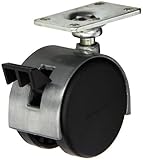 Shepherd Pacer Series 50mm Diameter Die-Cast Twin Nylon Wheel Swivel Caster with Brake, 2 Length x 1
