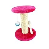 Lovoski ナチュラルサイザル製　猫　引っ掛けポスト　ぶら下げマウス　遊戯玩具　活動センター　全4タイプ　 - 赤