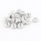 uxcell　コアベント　アルミ製　金型部品　メカニカルパーツ　アルミホール　直径10mm　シルバートーン　20個入り