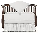 American Baby Company Heavenly Soft Minky Dot 4-Piece Crib Bedding Set White [並行輸入品]