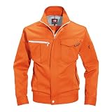 【BURTLE】 バートル ポリエステル65%・綿35% 作業服 作業着 長袖ブルゾン (6071-ku) 秋冬用 オレンジ　M
