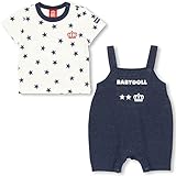 BABYDOLL（ベビードール） 星柄Tシャツ付きロンパース/2点セット-子供服 男の子 女の子 Tシャツ/サロペット ベビー キッズ -0640B 80cm ネイビー