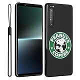 エクスペリア1 ii ケース - シリコン TPU ソフトケース 可愛い 犬柄 薄型 韓国 耐衝撃 ブラック