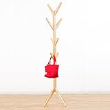 【ハンガーラック 木製】片付けが楽しくなる♪パインクローズハンガー ポップでカラフルなポールハンガー コートハンガー 子供部屋収納に 色：ナチュラル