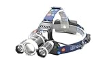 LED Headlamp Headlight iZEEKER 6000 Lumens 18650 Rechargeable Batteries Waterproof Zoomable Headlamp