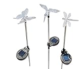 BANGWEIER　LED ソーラー ライト 屋外 　イルミネーションライト　トンボ 　蝶　鳥　カラフル　花園　庭　ガーデンライト３個付け