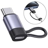 xunbida lig-tning to USB Type C 変換アダプタ 【2024業界新開発】 ライトニング変換タイプC 60W PD急速充電 アダプター 高速データ転送 i-phone 15 Type C 変換コネクタ ミニサイズ 紛失防止ストラップ付き