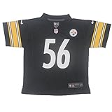 Boys PitスティーラーズWoodley # 56 Athletic Short Sleeve Jerseyブラック M ブラック