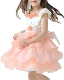 子供ドレス発表会 ホワイト オレンジ オーガンジードレス 結婚式 ドレス (100)