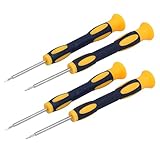 uxcell 磁気ドライバー 2セット ノンスリップ ハンドル フィリップス スロットビット 1.5mmヘッド直径