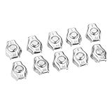 ワイヤーロープクリップ シングルワイヤーロープクリップ 316ステンレス鋼 3mm板型ワイヤークリップ 止め金具 電設用ケーブルアクセサリー 金具部品 10個入り